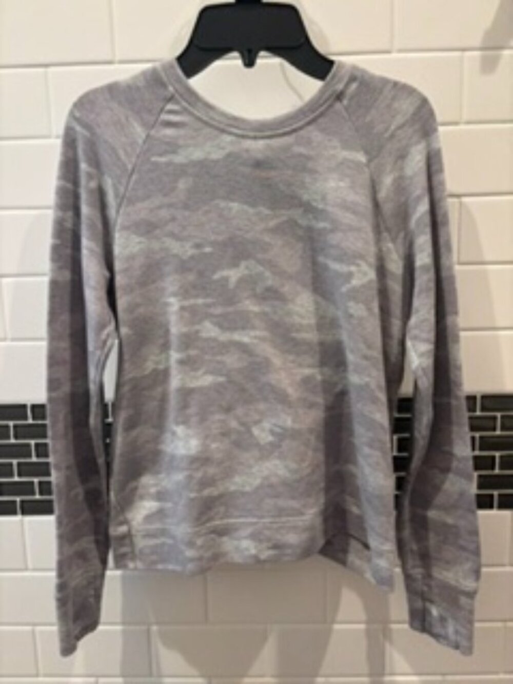 Athleta girl large grey camo sweatshirt